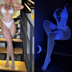 Glow-In-The-Dark Bodystocking Sexy Lingerie